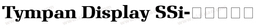 Tympan Display SSi字体转换